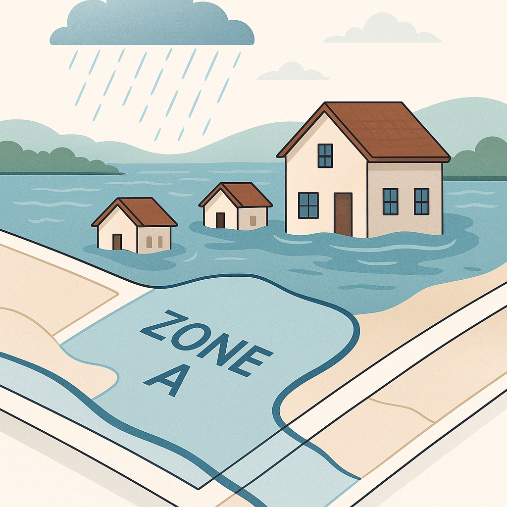 Flood Zone A is one of FEMA's highrisk flood zone designations, classifying