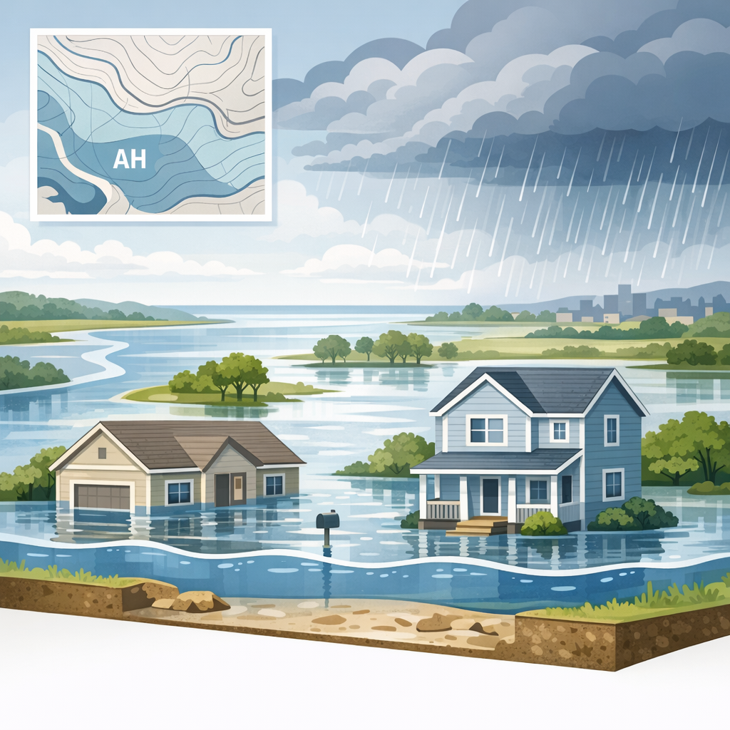 Flood Zone AH: Shallow Flooding (Ponding) Explained