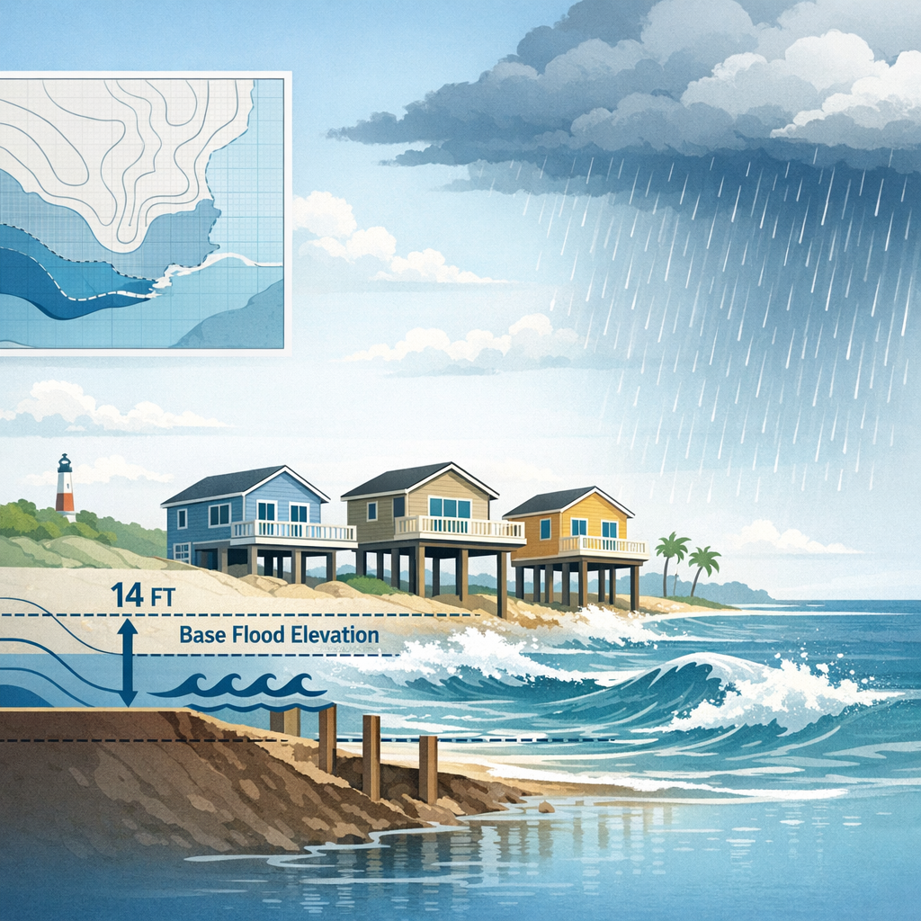 Flood Zone VE: Coastal High-Hazard Zone with Base Flood Elevations